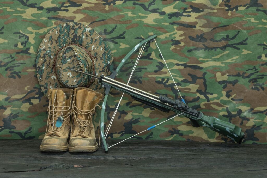 one army Crossbow and one hat and boots