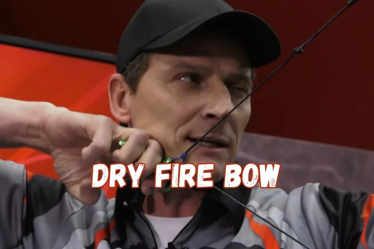 A men shoot Dry Firing a Bow